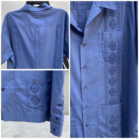 🌴 “Cubavera” Guayabera Camp Shirt Retro Size XL - Picture 2 of 8